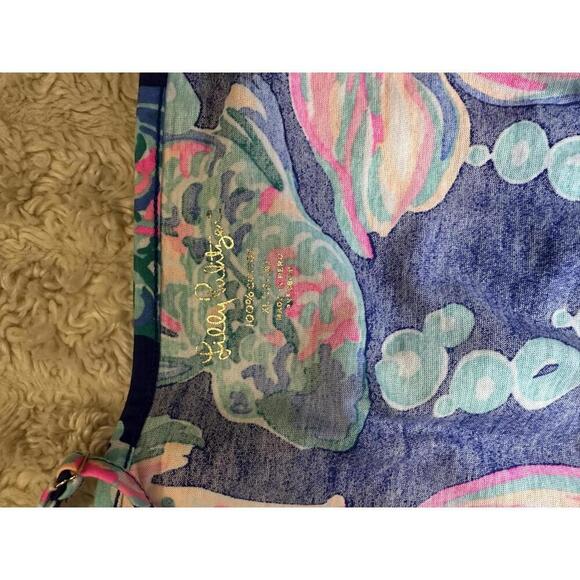 Lilly Pulitzer casual blue/multicolored fish Mini Melba jumpsuit Size XL (12-14) - Picture 7 of 9